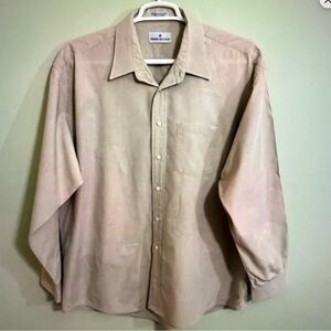 Pierre Balmain Beige  dress Shirt luxury size neck 18 arm‎ 34/35 mens vintage